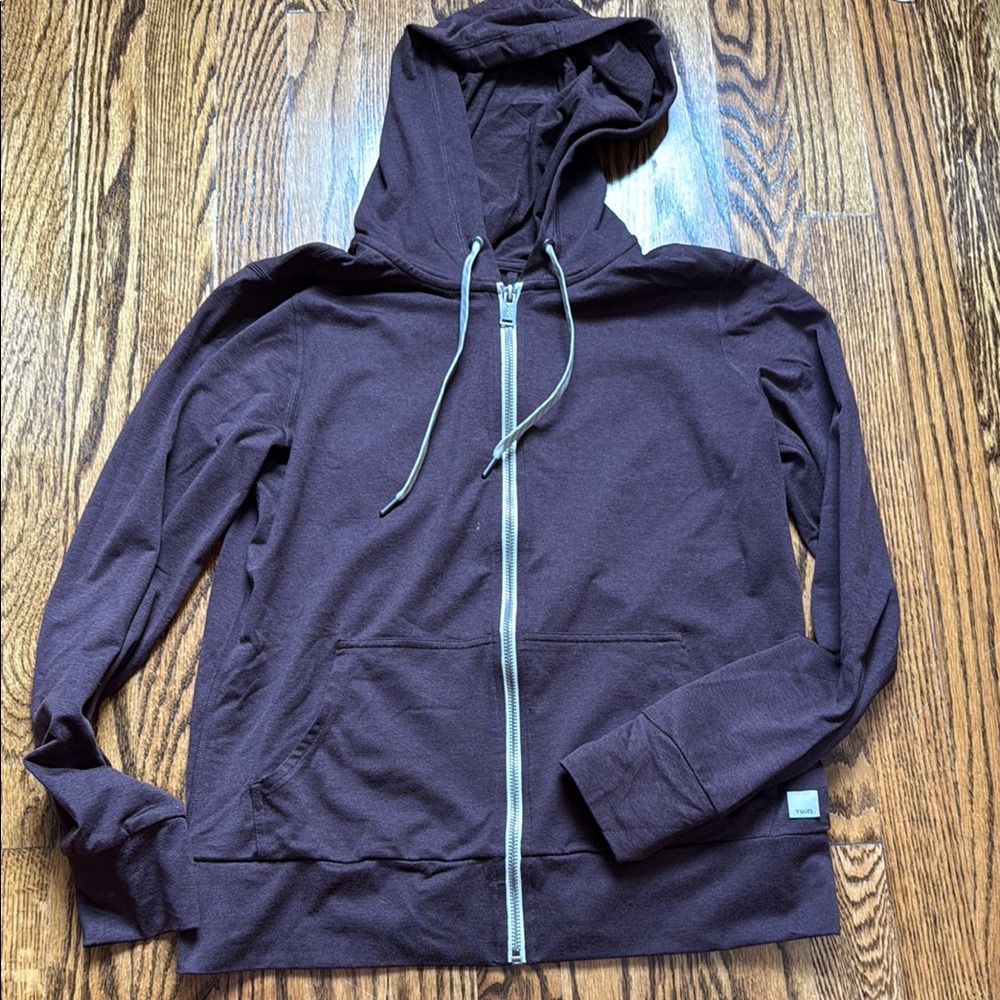 Vuori halo performance hoodie xs chocolate brown